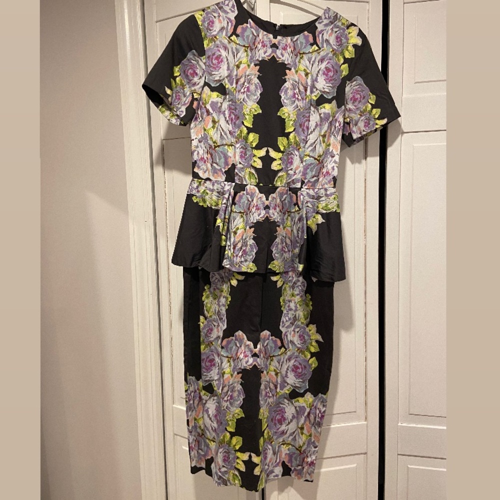ASOS grey Dress Size US 6, floral